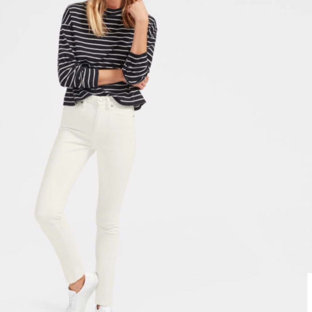 Everlane High Rise Skinny Jean, Bone Wash